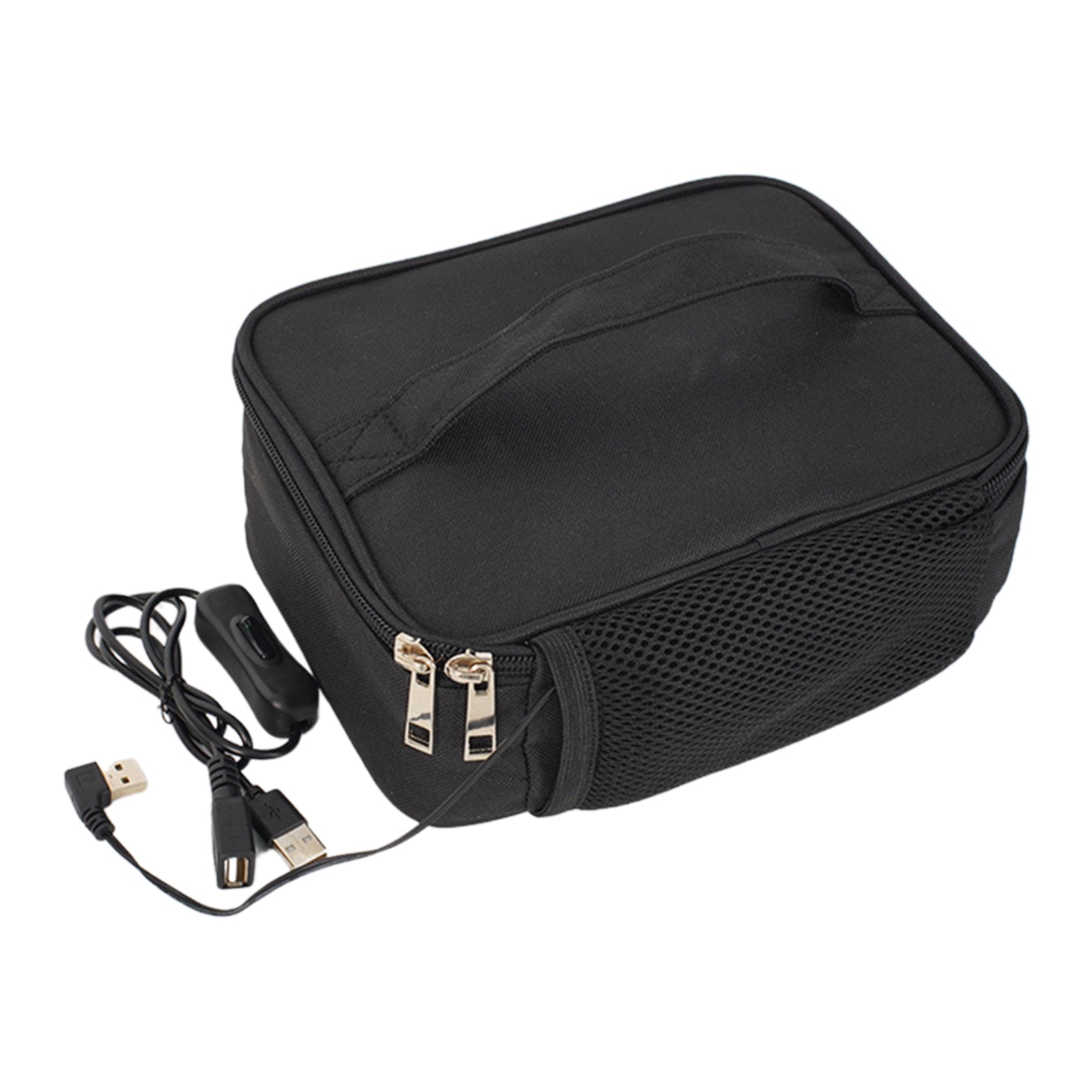 USB 음식 난방 도시락 가방 방수 절연 자동차 피크닉 음식 따뜻한 컨테이너 가방, 전기 히터 패킷 액세서리